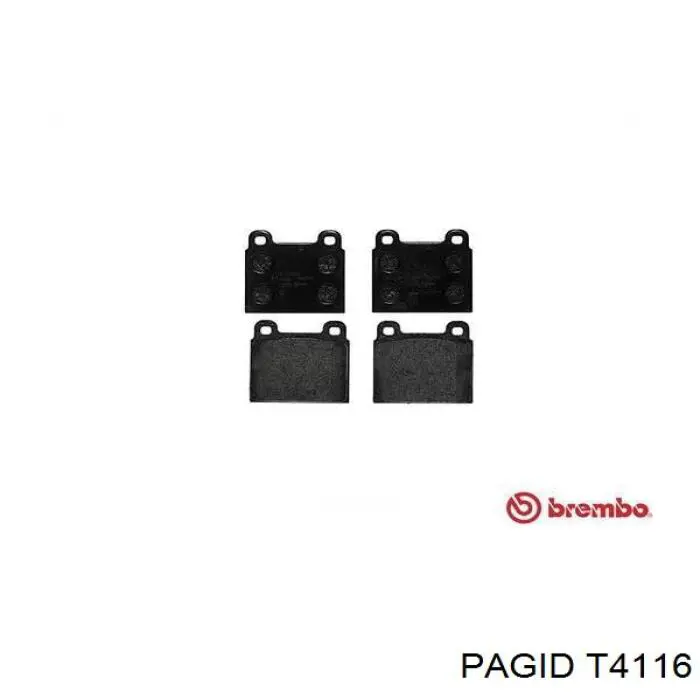 Передние тормозные колодки T4116 HELLA-PAGID