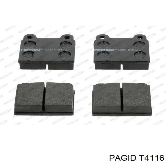 Купить T4116 HELLA-PAGID Колодки тормозные