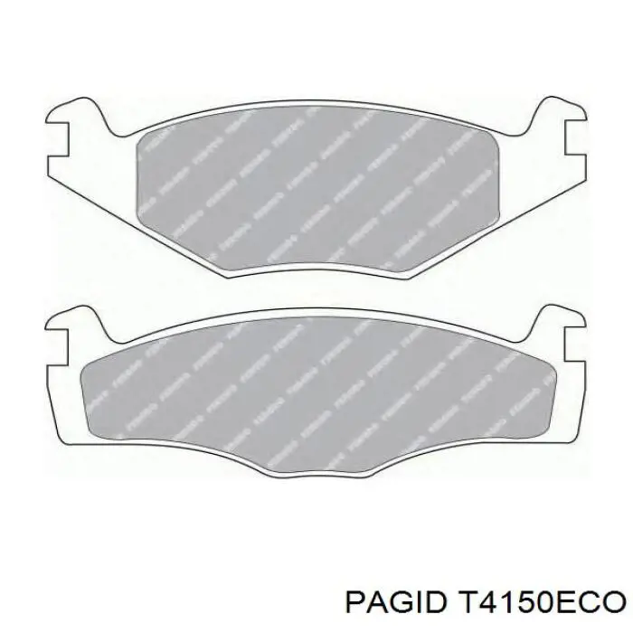 Передние тормозные колодки T4150ECO HELLA-PAGID