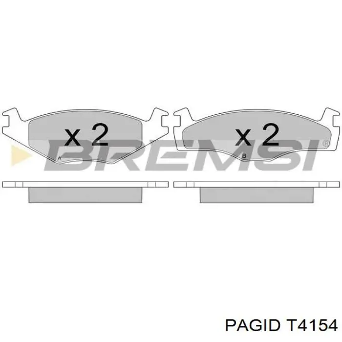 Тормозные колодки HELLA-PAGID T4154