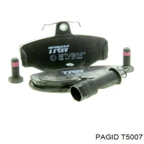 Купить T5007 HELLA-PAGID Колодки тормозные задние, дисковые