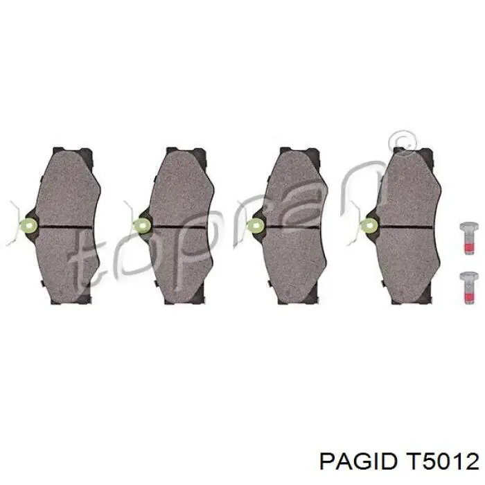 Передние тормозные колодки T5012 HELLA-PAGID