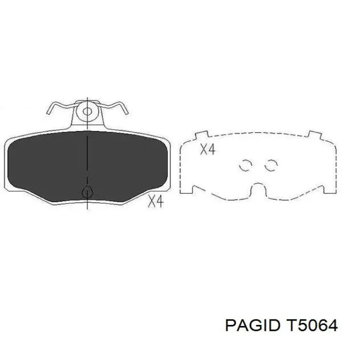Задние тормозные колодки T5064 HELLA-PAGID