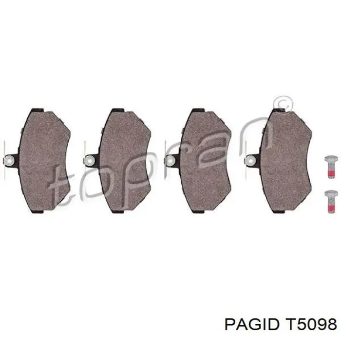 Передние тормозные колодки T5098 HELLA-PAGID