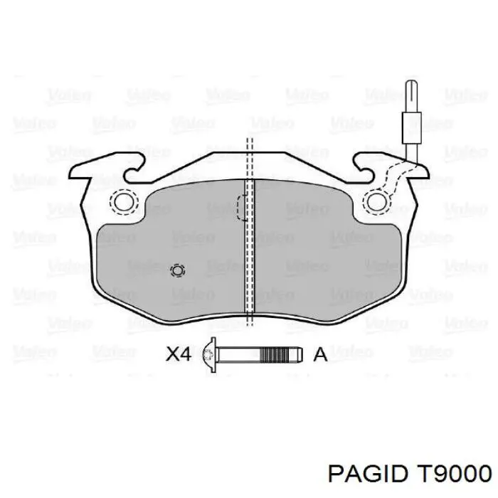 Купить T9000 HELLA-PAGID Колодки тормозные
