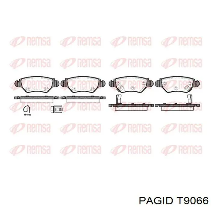 Купить T9066 HELLA-PAGID Колодки тормозные задние, дисковые