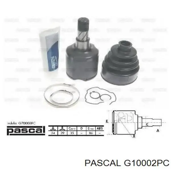G10002PC Pascal шрус наружный передний