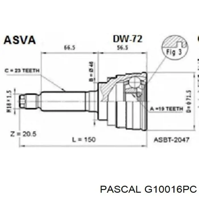 Граната колесная Pascal G10016PC цена, от 21.70 USD