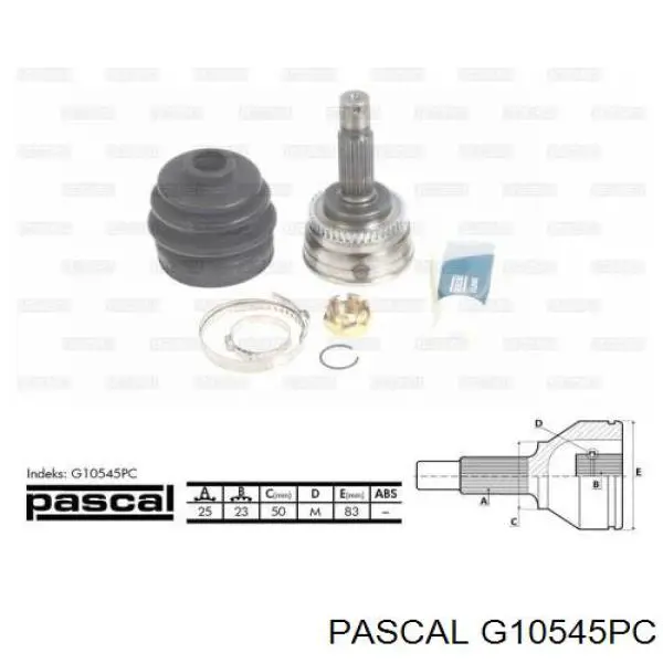 ШРУС зовнішній передній G10545PC Pascal