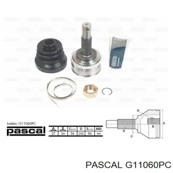 G11060PC Pascal шрус наружный передний