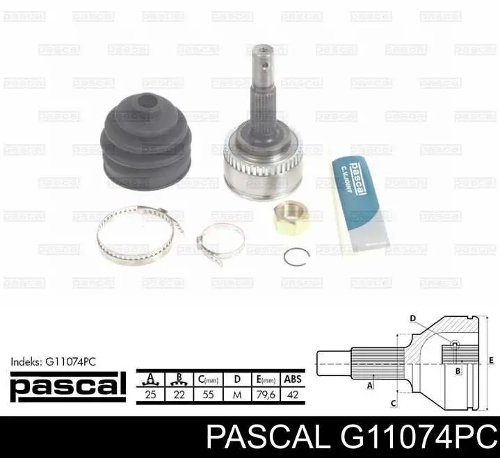 G11074PC Pascal шрус наружный передний