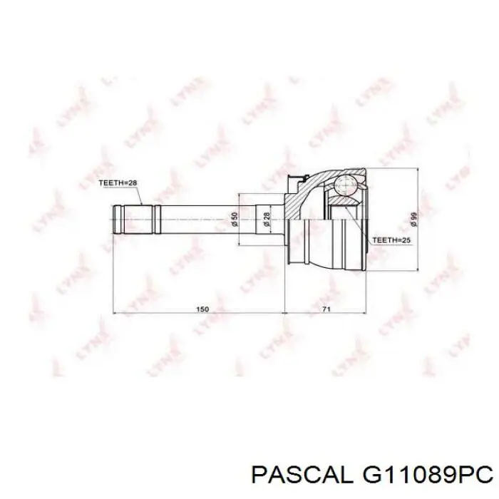 Граната колесная Pascal G11089PC цена, от 33.07 USD