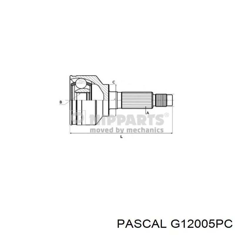 ШРУС наружный передний G12005PC Pascal