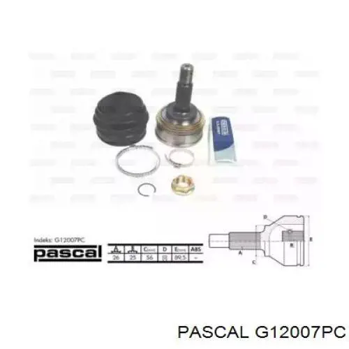 G12007PC Pascal шрус наружный передний правый