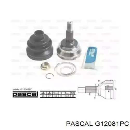 G12081PC Pascal шрус наружный передний