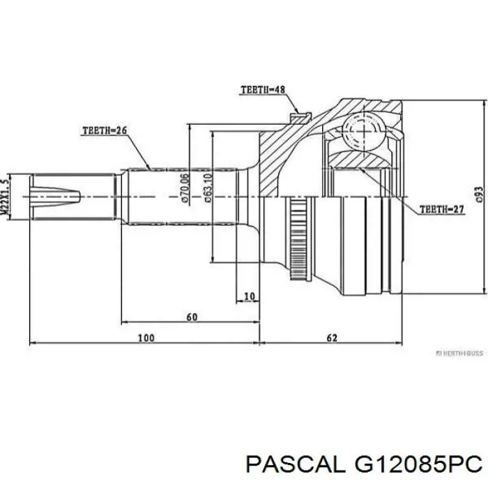 Купить G12085PC Pascal Внешняя граната