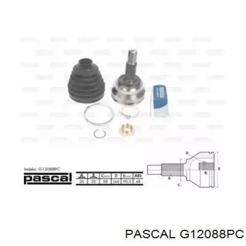 ШРУС наружный передний G12088PC Pascal