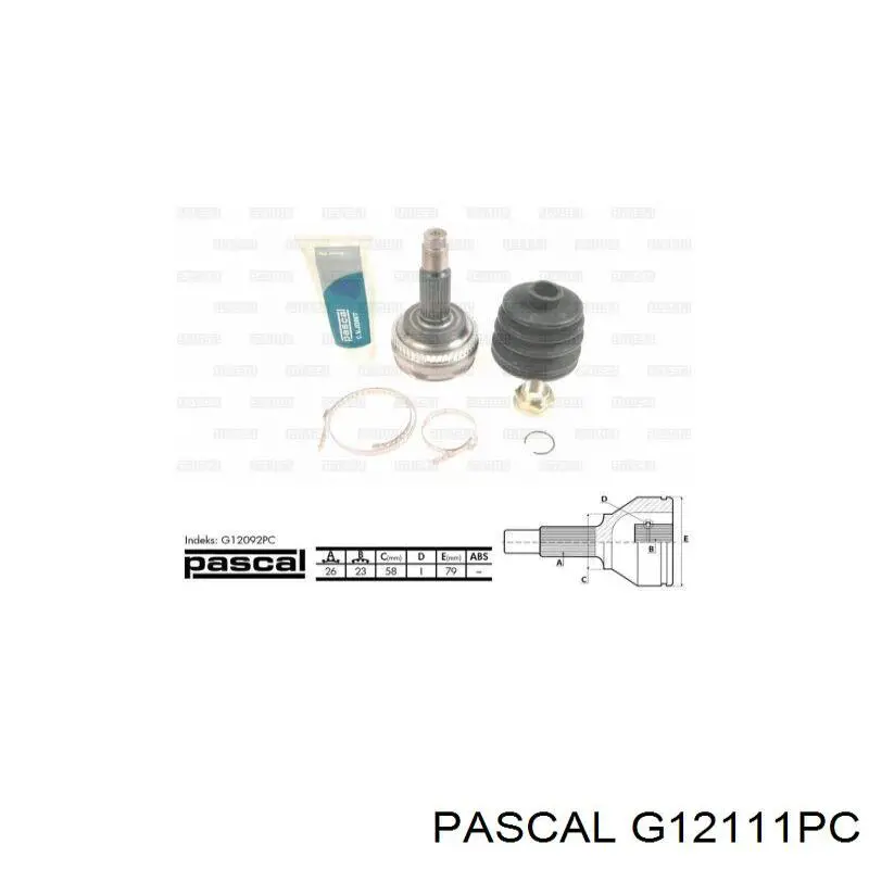 G12111PC Pascal шрус наружный передний