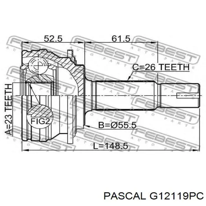 Граната колесная Pascal G12119PC цена, от 31.74 USD