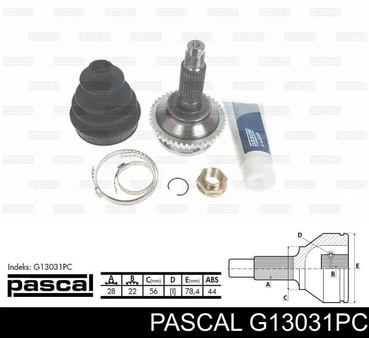 G13031PC Pascal шрус наружный передний