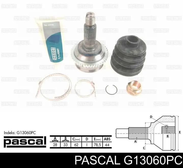 G13060PC Pascal шрус наружный передний