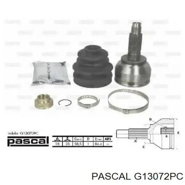 ШРУС наружный передний G13072PC Pascal