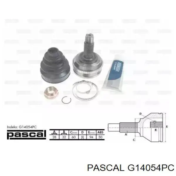 ШРУС наружный передний G14054PC Pascal