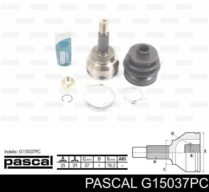 ШРУС наружный передний G15037PC Pascal