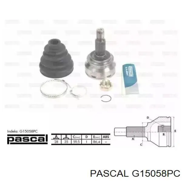 G15058PC Pascal шрус наружный передний