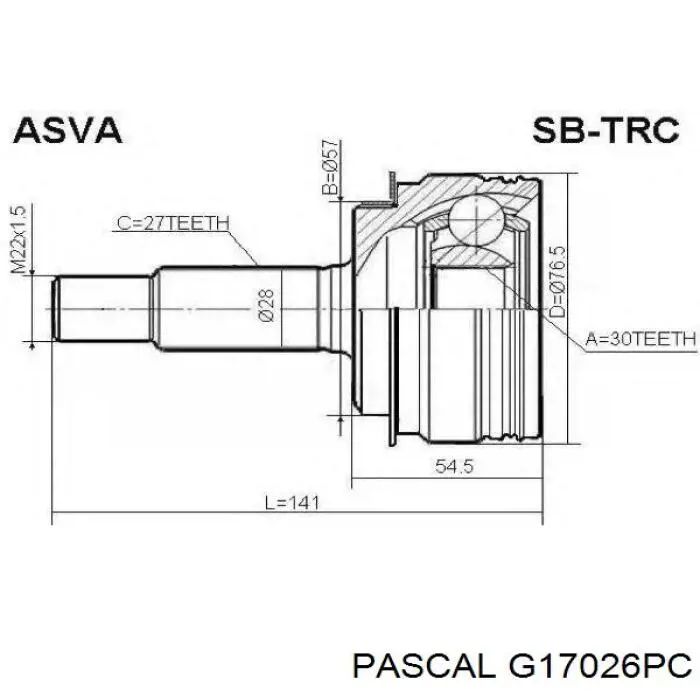 Граната колесная Pascal G17026PC цена, от 35.50 USD