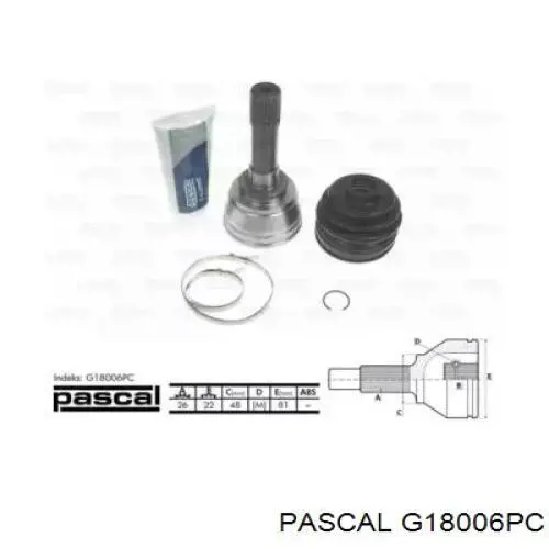 G18006PC Pascal шрус наружный передний