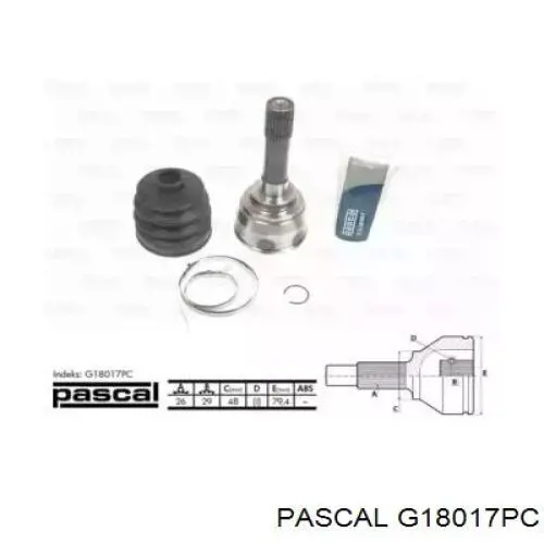 G18017PC Pascal шрус наружный передний