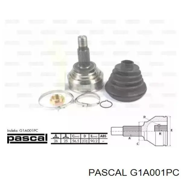 ШРУС наружный передний G1A001PC Pascal