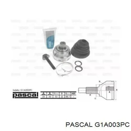 ШРУС зовнішній передній G1A003PC Pascal