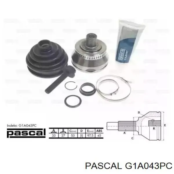 G1A043PC Pascal шрус наружный передний