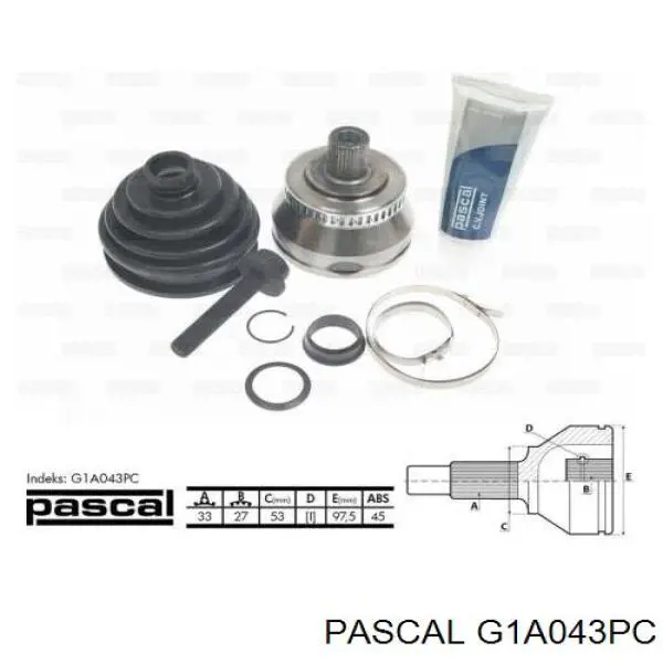Граната колесная Pascal G1A043PC цена, от 28.71 USD