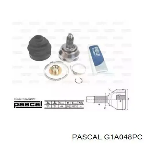 G1A048PC Pascal шрус наружный передний