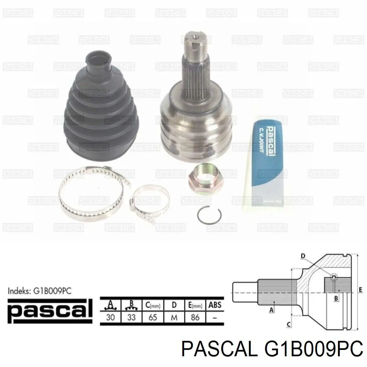 G1B009PC Pascal шрус наружный передний
