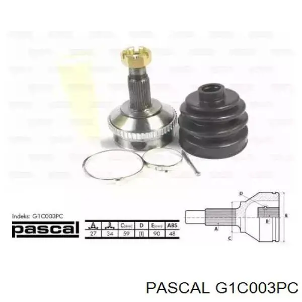 G1C003PC Pascal шрус наружный передний