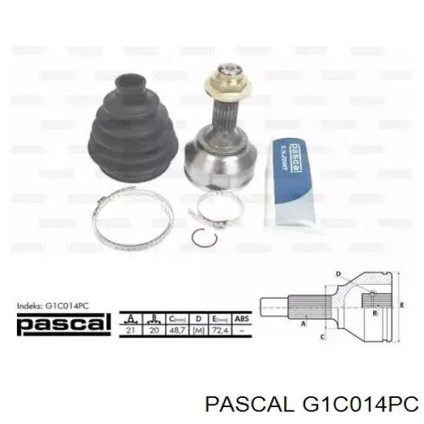 ШРУС наружный передний G1C014PC Pascal