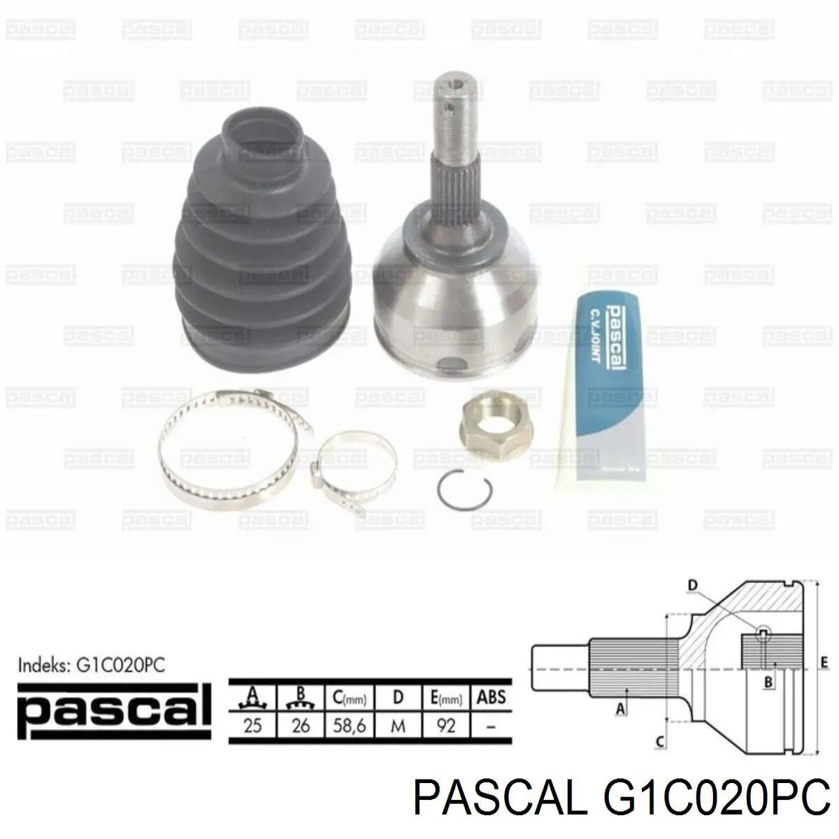 Граната колесная Pascal G1C020PC цена, от 32.92 USD