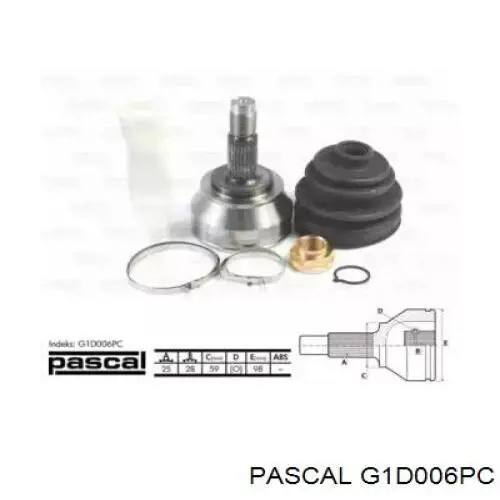 G1D006PC Pascal шрус наружный передний