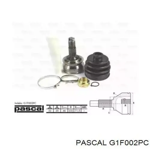 G1F002PC Pascal шрус наружный передний