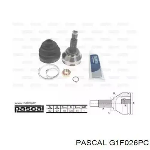 ШРУС зовнішній передній G1F026PC Pascal
