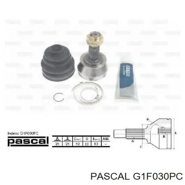 G1F030PC Pascal шрус наружный передний