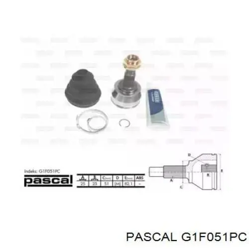 ШРУС зовнішній передній G1F051PC Pascal