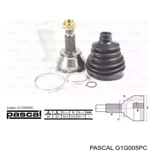 Граната колесная Pascal G1G005PC цена, от 21.82 USD