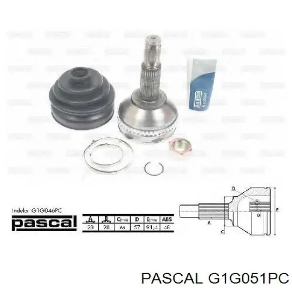 ШРУС наружный передний G1G051PC Pascal