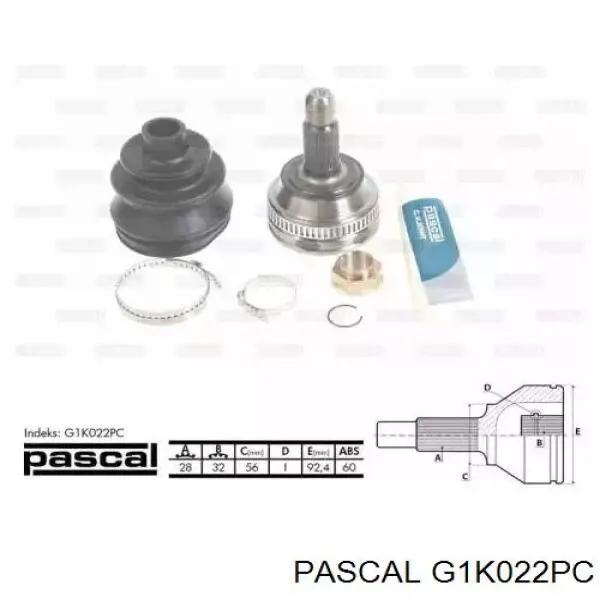 ШРУС наружный передний/задний Pascal G1K022PC