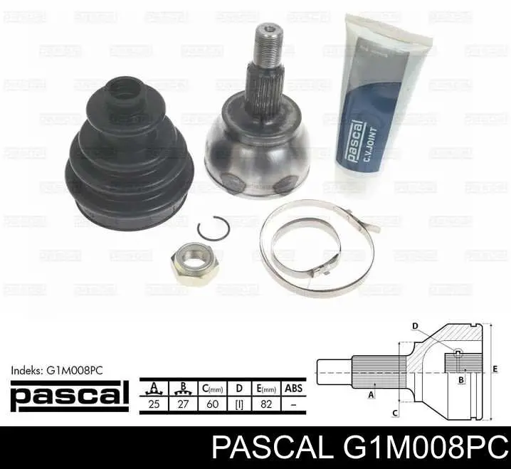 G1M008PC Pascal шрус наружный передний